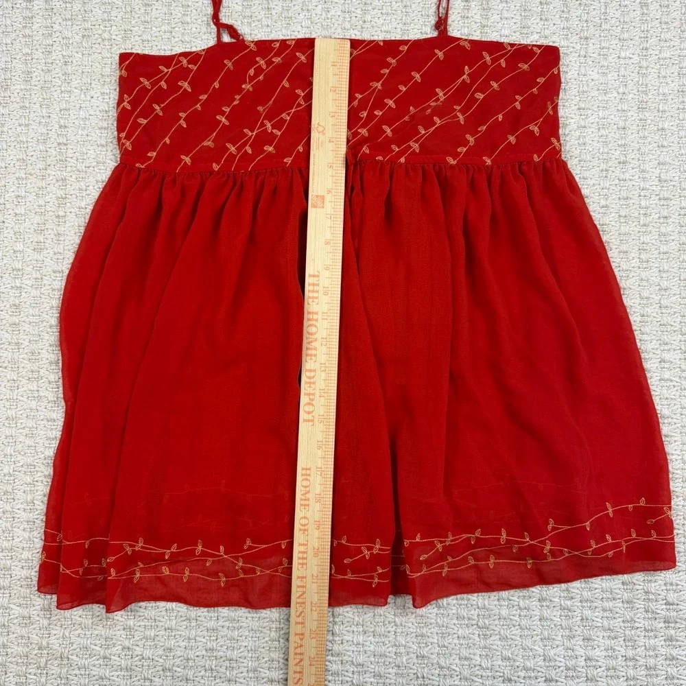 Victorias Secret Womens Babydoll Slip Dress M Red Y2K Coquette Fairycore